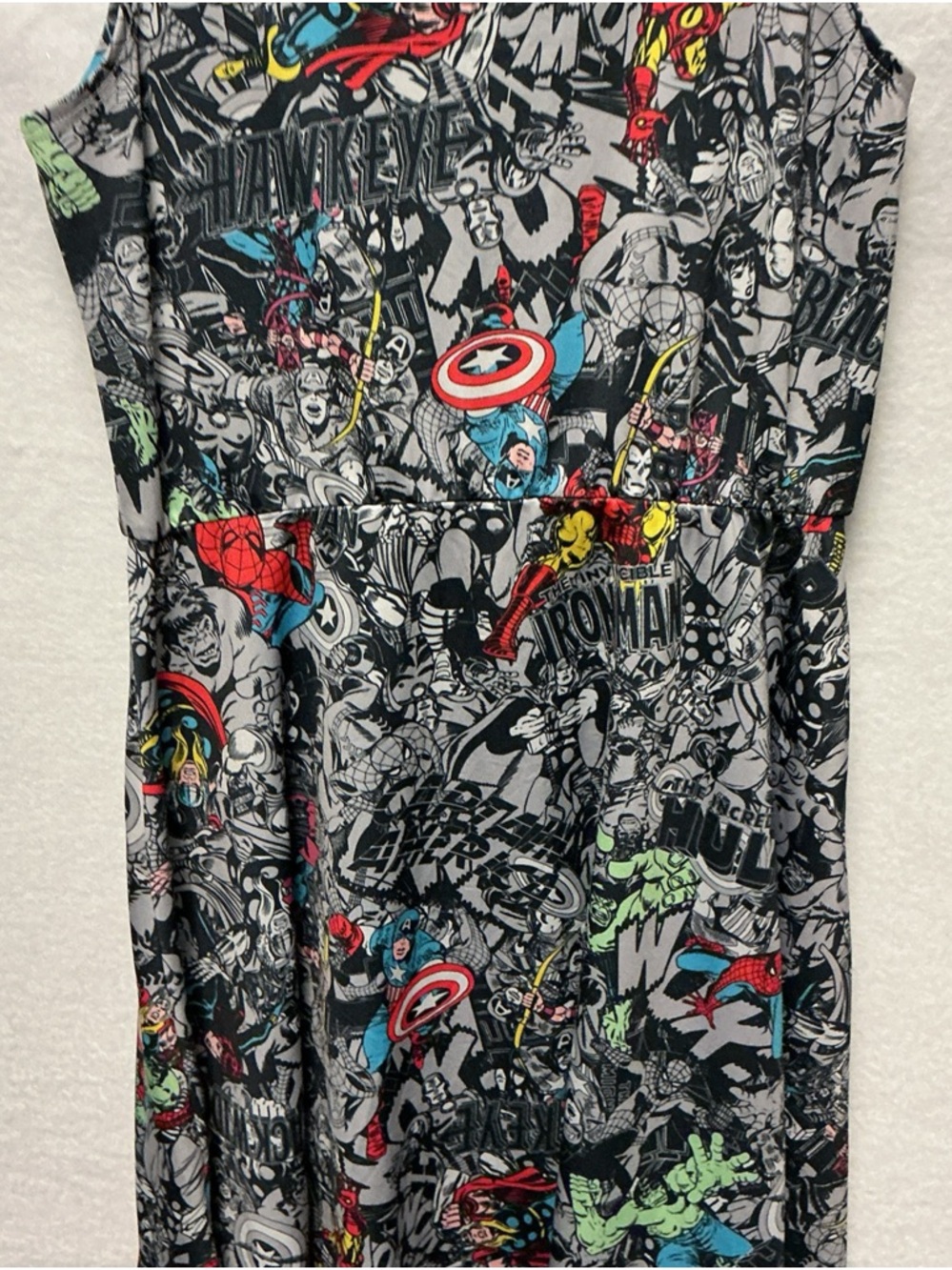 Marvel Graphic Tank Dress in Black, White, Red and Blue Sz S 1064 - Picture 7 of 9
